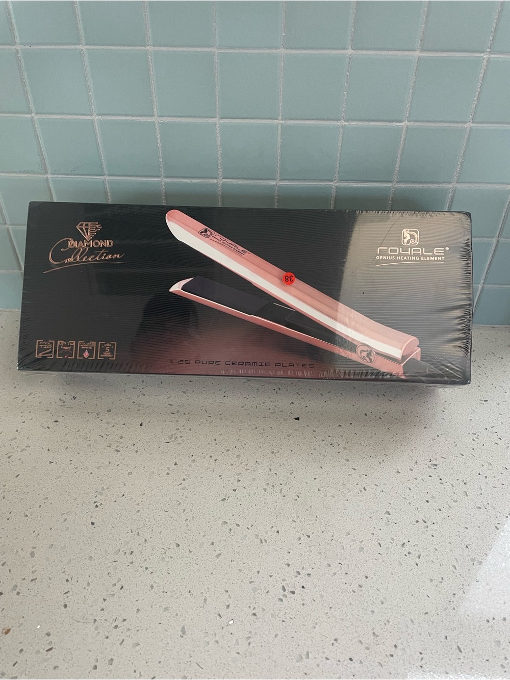 Royale Diamond Collection 1.25" Rose Gold Ceramic Flat Iron